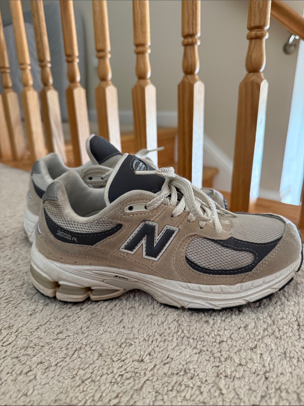 New Balance Kids Beige and Black Lace-Up Sneakers